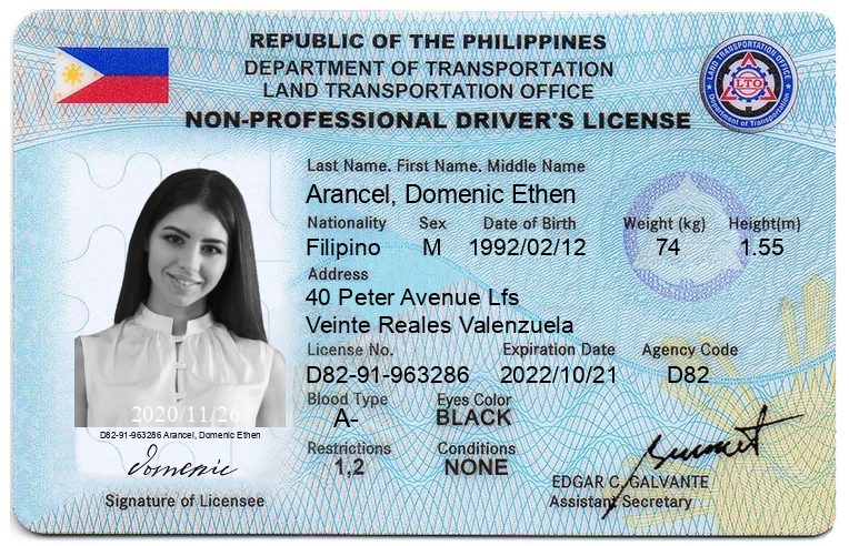 Phôi xác minh danh tính quốc tịch Philippin